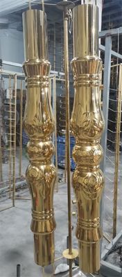 Μηχανή επιμετάλλωσης κενού PVD από ανοξείδωτο χάλυβα, χρυσή διακοσμητική γραμμή παραγωγής καθρεφτών ανελκυστήρα