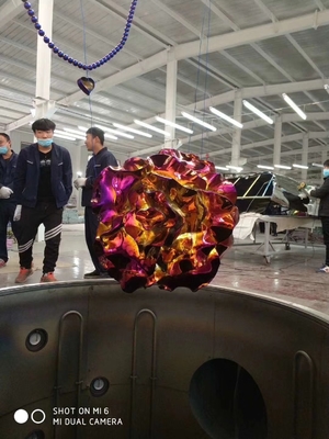 Μεγάλη παραγωγή Foshan Glass Wine Cup Vacuum PVD Coating Equipment Για χρυσό Ασημένιο Ουράνιο τόξο Μαύρο χρώμα